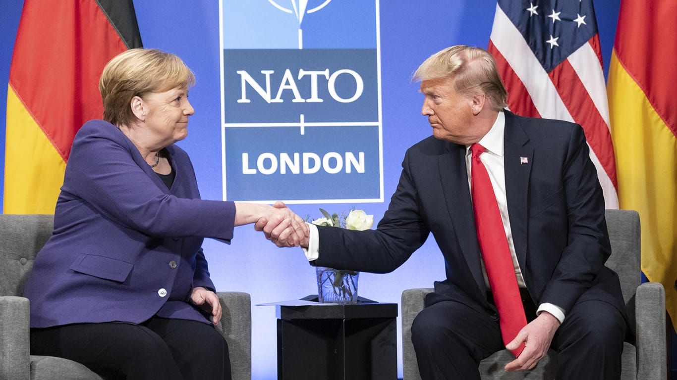 Angela Merkel und Donald Trump 2019: Eine Wiederwahl des Ex-Präsidenten ins Weiße Haus ist nicht undenkbar.