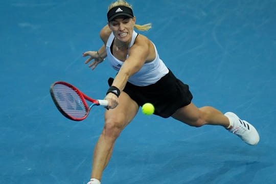 Angelique Kerber aus Deutschland in Aktion beim Billie Jean King Cup in Prag.