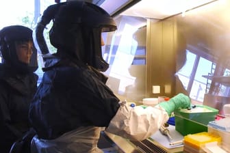 Laboruntersuchungen in Hannover (Symbolbild): Die Corona-Inzidenz in Deutschland ist erstmals seit Wochen wieder leicht gefallen.