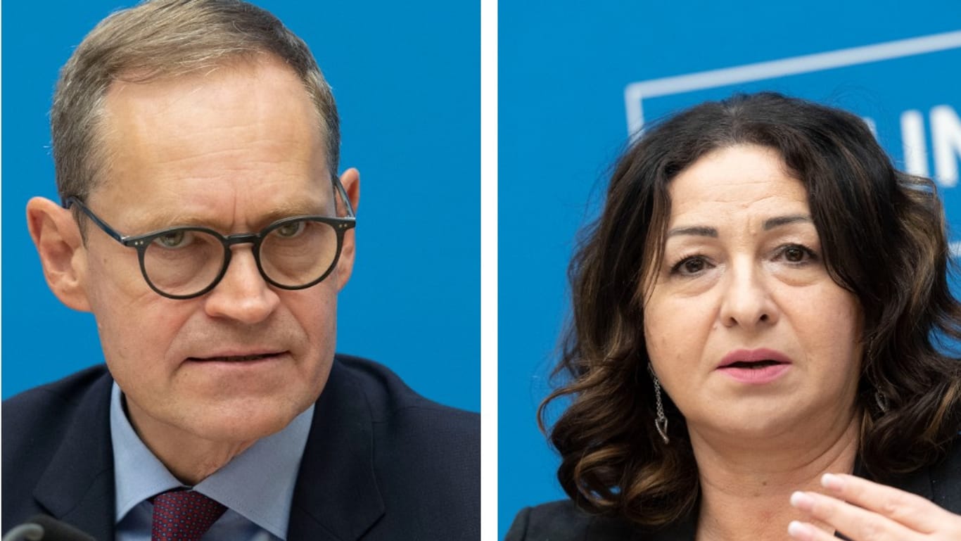 Berlins Regierender Bürgermeister Michael Müller und Gesundheitssenatorin Kalayci (beide SPD): Sie haben strengen Corona-Regeln und mehr Kontrollen in Aussicht gestellt.