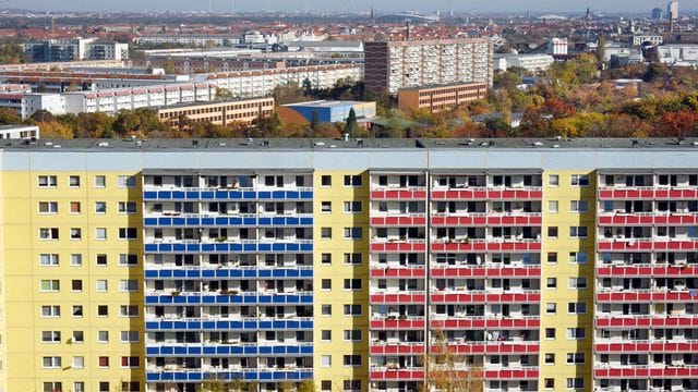 Leipziger Stadtteil Grünau: Hier geschah der Brandanschlag auf die Unterkunft für Geflüchtete.