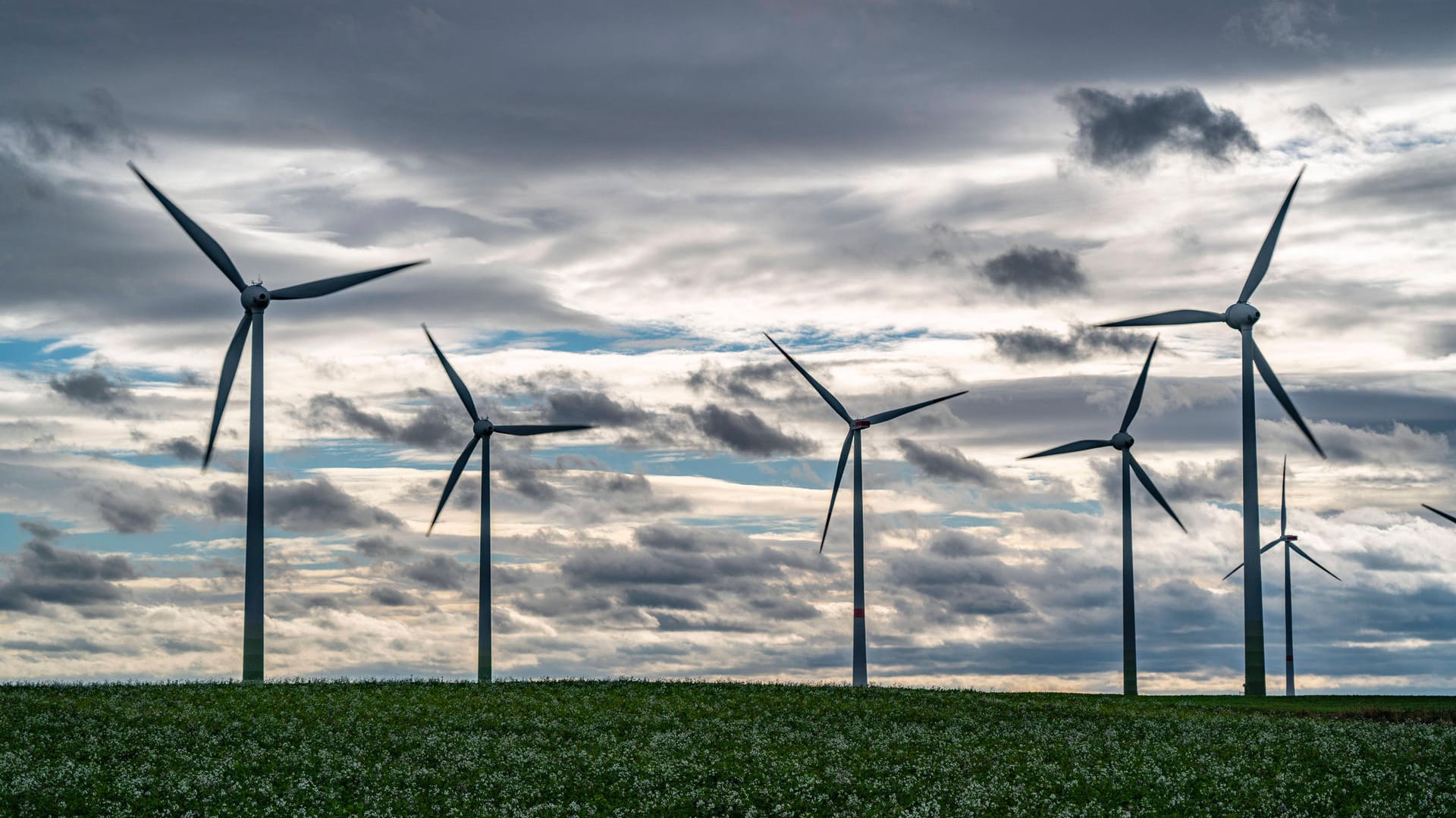 Windpark bei Holzweiler in Nordrhein-Westfalen (Symbolbild): Die EEG-Umlage könnte bereits 2023 abgeschafft werden.