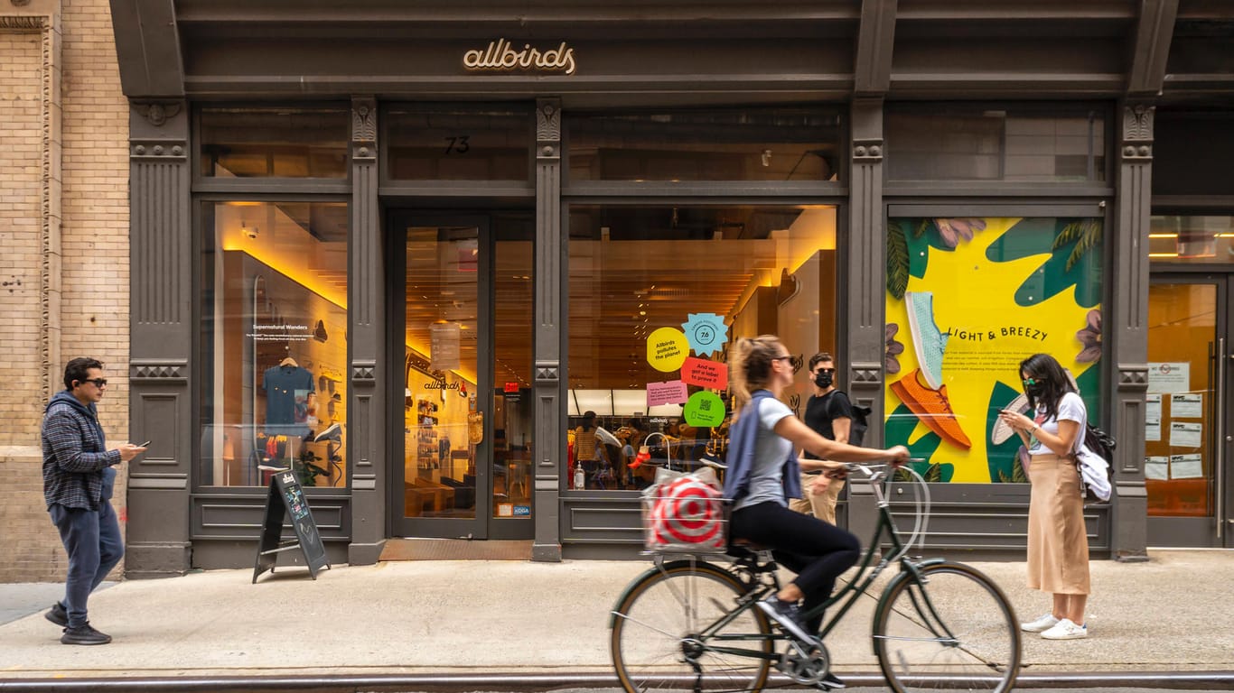 Eine Allbirds-Filiale in New York City: Anleger haben den Börsenstart des Schuhherstellers begeistert aufgenommen.