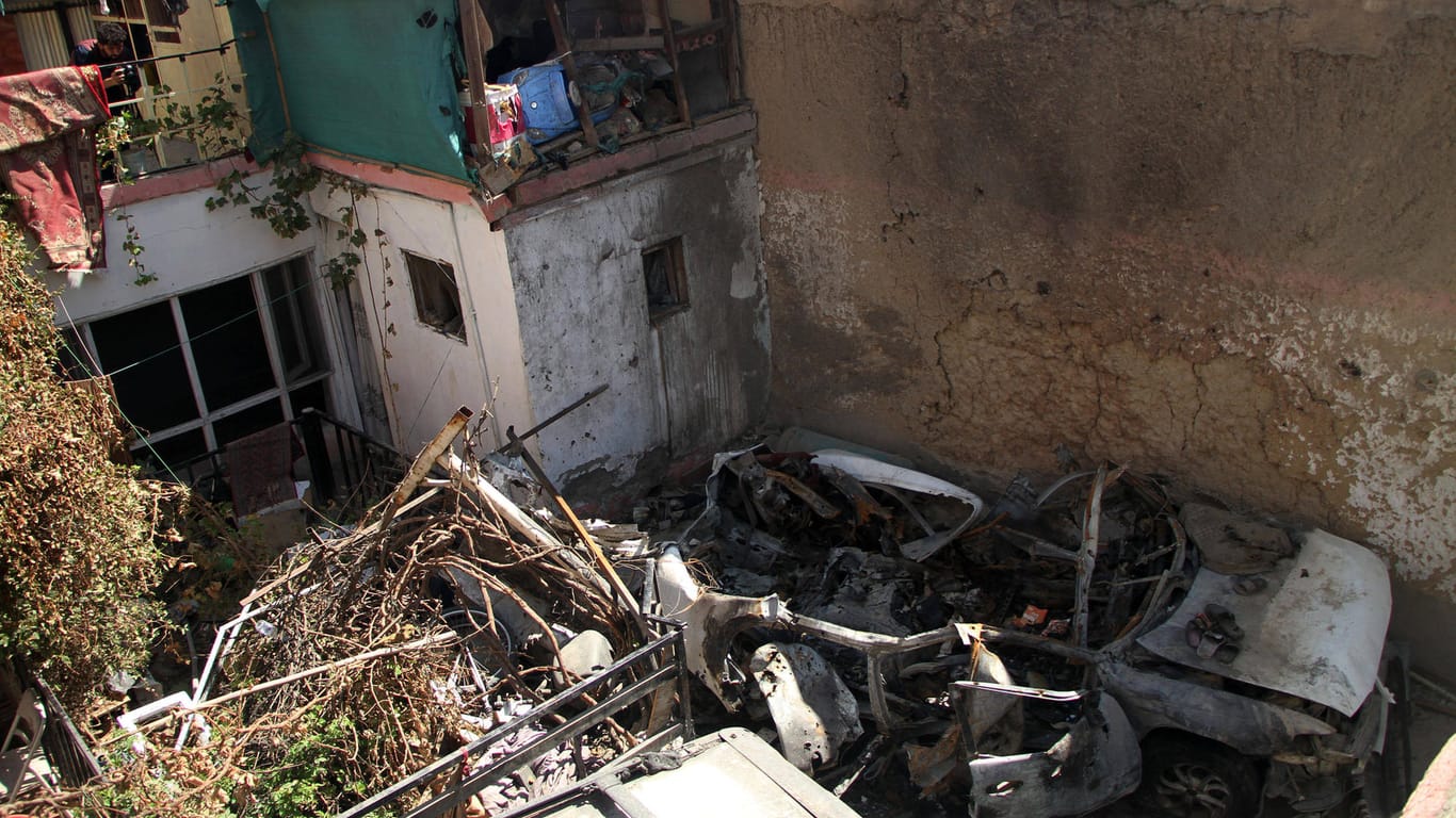 Ein zerstörtes Haus in Kabul nach einem Drohnenangriff der USA: Mindestens zehn Zivilisten starben.