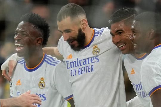 Gefeierter Mann beim Real-Sieg gegen Schachtjor Donezk: Karim Benzema (2.