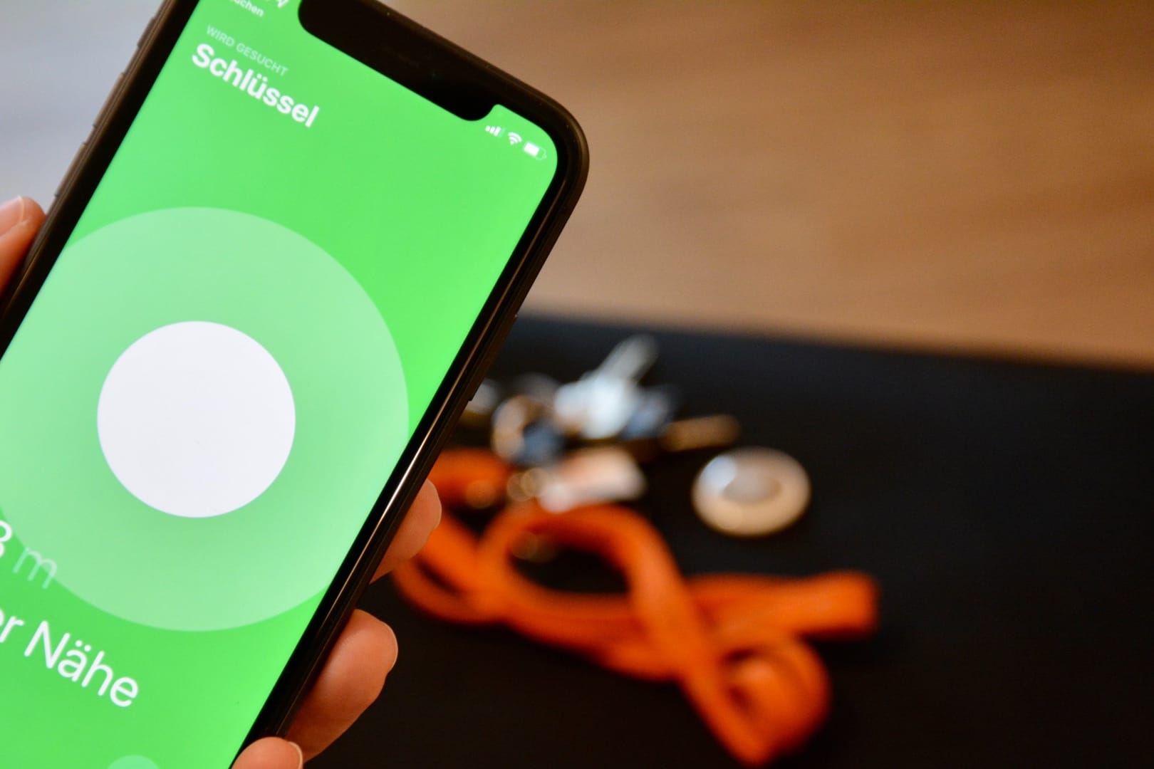 Das iPhone hilft beim Suchen, wenn der Schlüssel verloren ist.