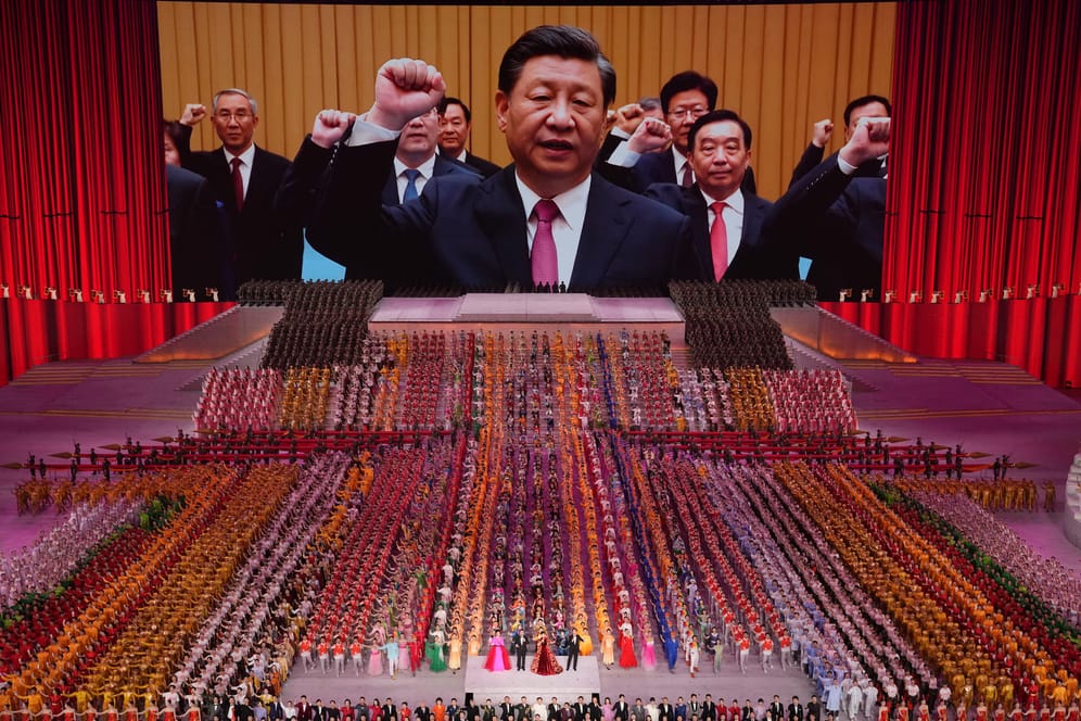 Xi Jinping beim 100. Geburtstag der Kommunistischen Partei: Der "unantastbare" Präsident.