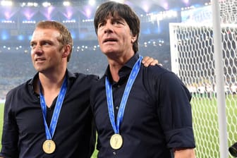 Hansi Flick und Joachim Löw (v.l.): Das Duo wurde 2014 gemeinsam mit der DFB-Elf Weltmeister.