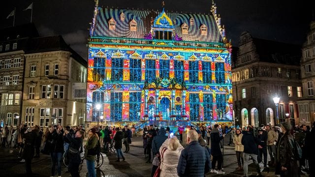 Lichtkunst in der Bremer Innenstadt
