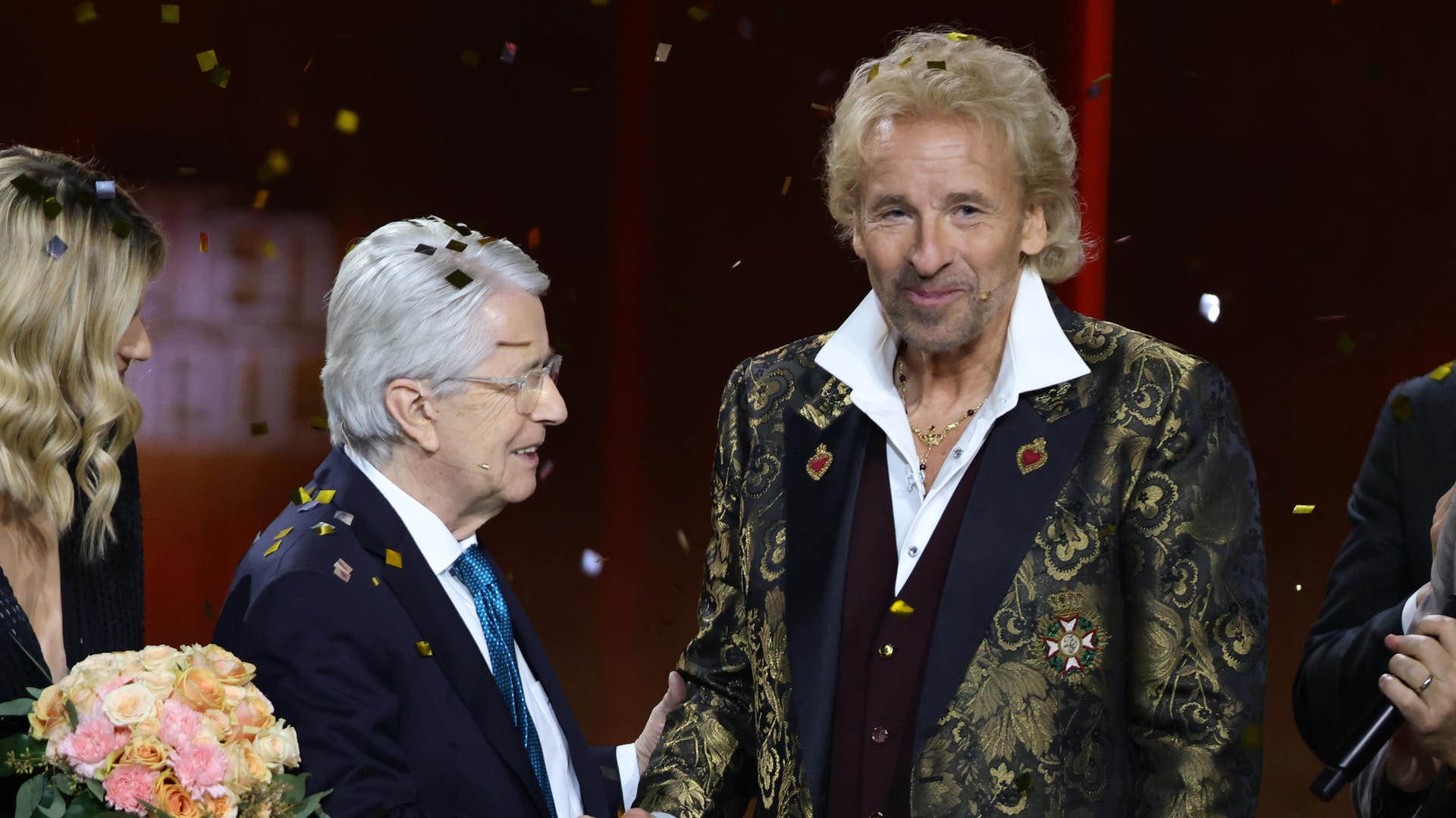 Frank Elstner und Thomas Gottschalk: Die beiden "Wetten, dass..?"-Ikonen traten am Samstagabend in Nürnberg zusammen in Erscheinung.