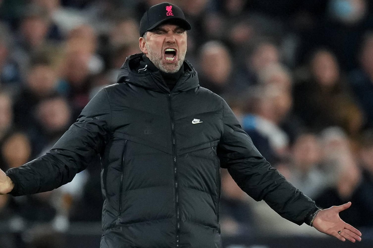 Frustriert: Jürgen Klopp während der Niederlage seines FC Liverpool gegen West Ham.