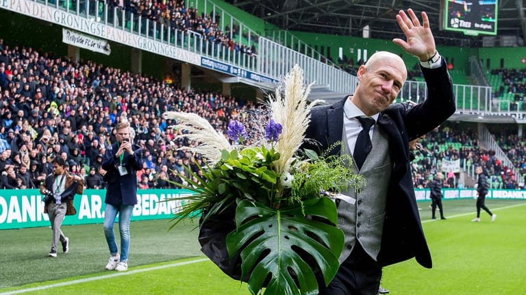 Endgültiges "auf Wiedersehen": Arjen Robben bei seiner Verabschiedung.