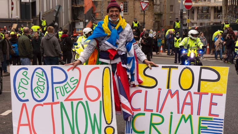 Protest beim Klimagipfel in Glasgow: Viele Menschen sorgen sich um die Zukunft.