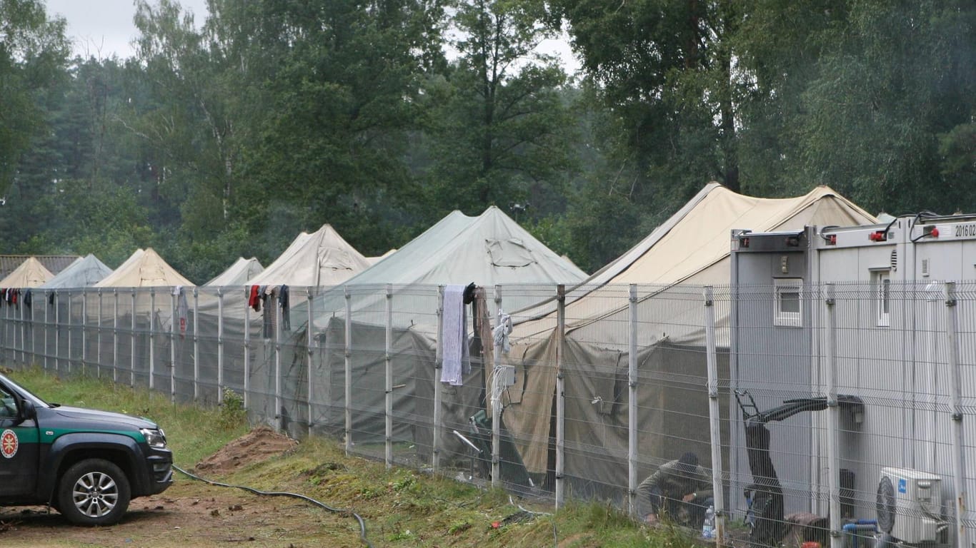 Ein Camp in Litauen: Auch hier kommen via Belarus viele Migranten an.