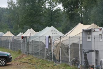 Ein Camp in Litauen: Auch hier kommen via Belarus viele Migranten an.