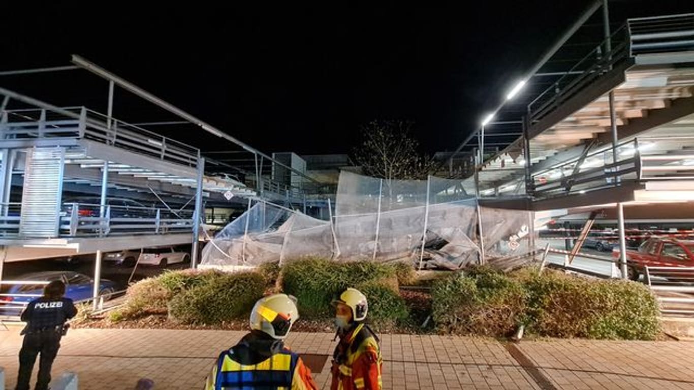 Teile von Parkhaus in Erfurter Klinikum eingestürzt