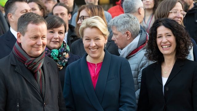 Klaus Lederer (l-r), Franziska Giffey und Bettina Jarasch Klaus Lederer (l-r), Franziska Giffey und Bettina Jarasch