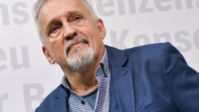 Der dänische Bestseller-Autor Jussi Adler-Olsen auf der Frankfurter Buchmesse 2019.