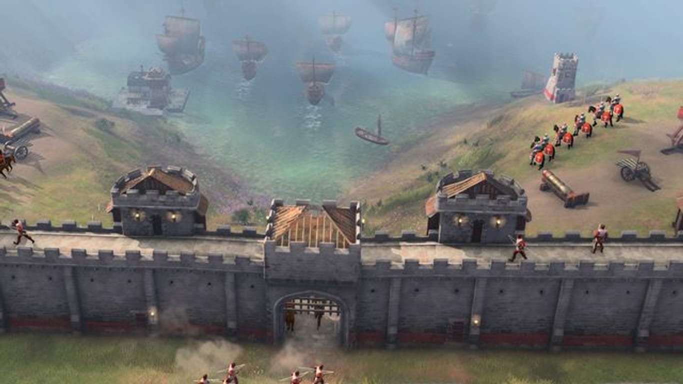 Dicke Schiffe, dicke Mauern und dicke Kanonen: "Age of Empires IV" macht Spielerinnen und Spieler zu Lenkern großer Reiche und ihrer Heere.