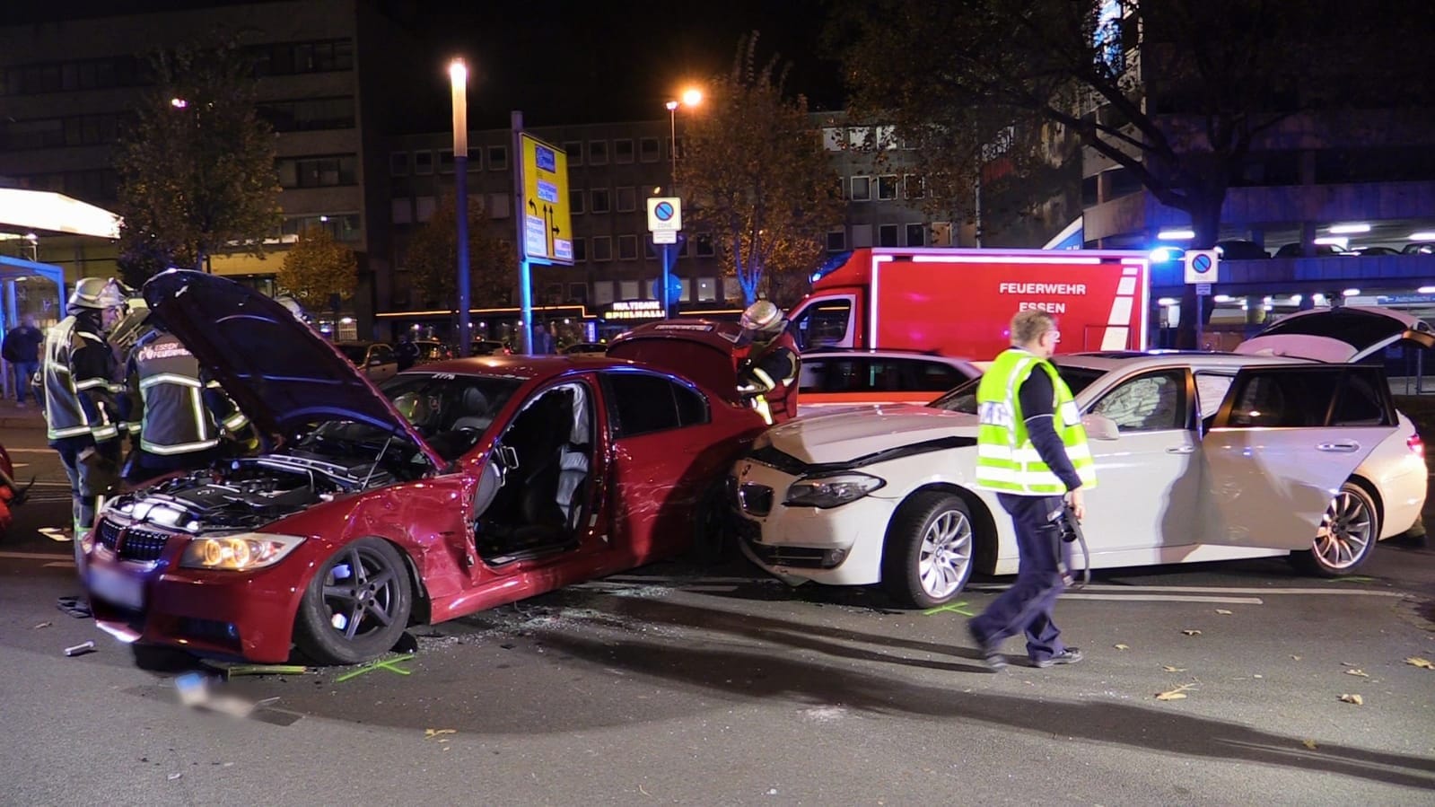 Der Unfallort: Zwei Pkw sind am Hauptbahnhof kollidiert.