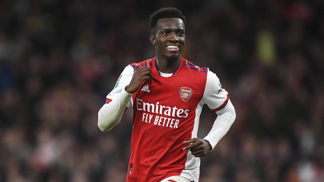 Hat sich offenbar ins Auge der Gladbacher Verantwortlichen gespielt: Arsenal-Akteur Eddie Nketiah.