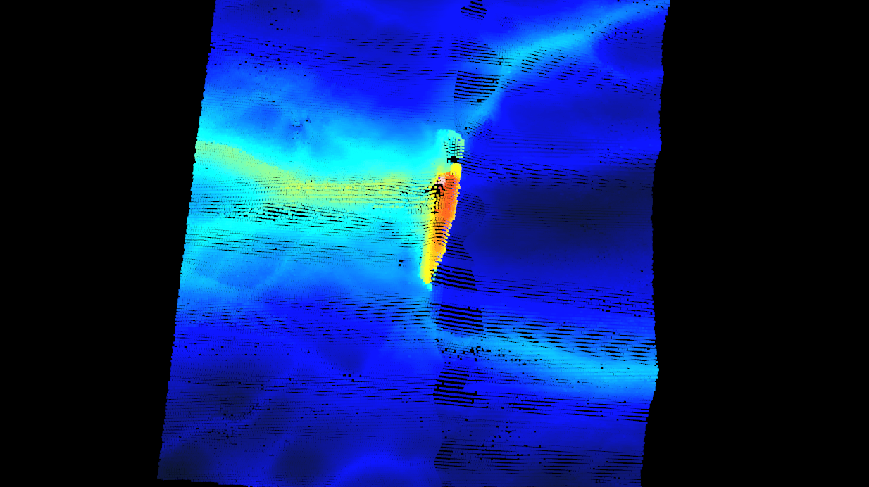 "UB-32": So sieht das Wrack in der Sonar-Ansicht aus.