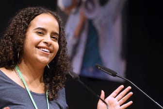 Sarah-Lee Heinrich beim Bundeskongress der Grünen Jugend (Archivbild): Die junge Politikerin hat sich für Rassismus-Äußerungen entschuldigt.