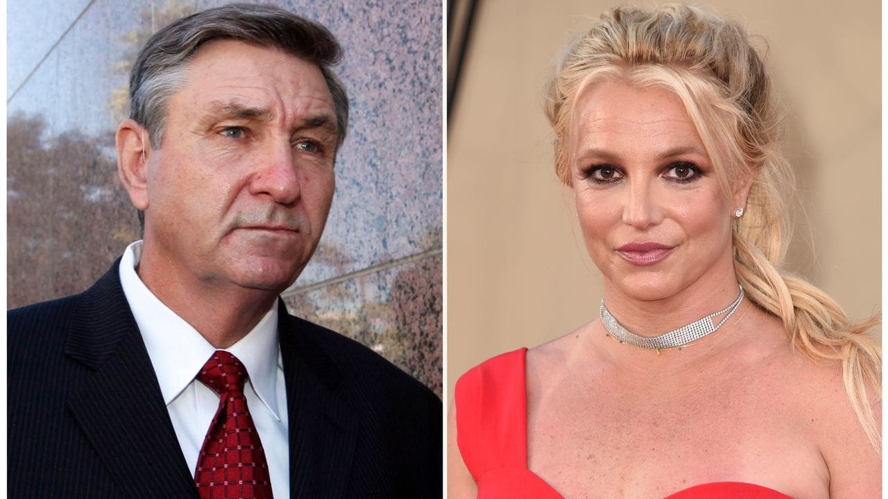 Jamie Spears (l), Vater der Sängerin Britney Spears und Britney Spears. Jamie Spears (l), Vater der Sängerin Britney Spears und Britney Spears.