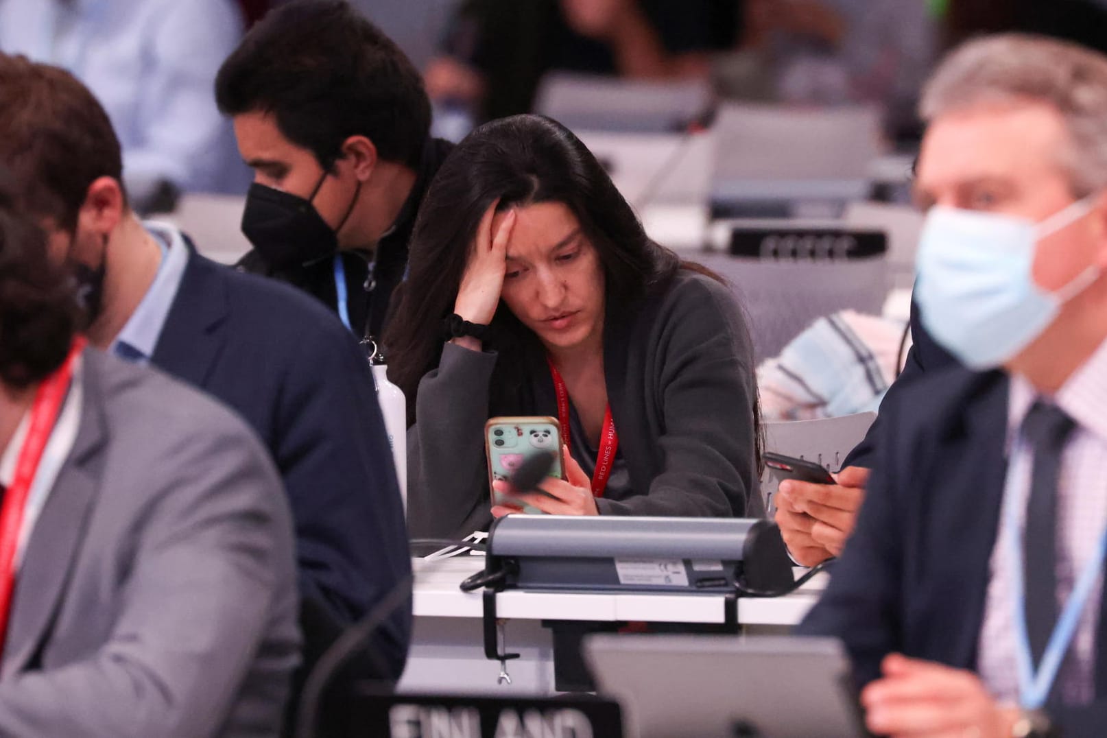 Verzweifelte Teilnehmerin bei der UN-Klimakonferenz: Eine Einigung steht noch aus.