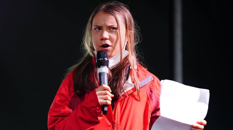 Greta Thunberg spricht in Glasgow: Klimaaktivisten haben das Ergebnis des UN-Klimagipfels kritisiert.
