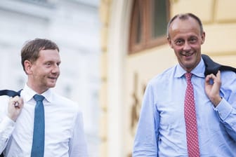 Michael Kretschmer und Friedrich Merz: Sachsens Ministerpräsident spricht sich für den Sauerländer als CDU-Vorsitzenden aus.