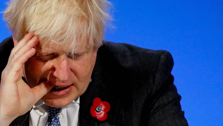 Großbritanniens Premierminister Boris Johnson: Die "Bombe entschärft" – wie der Gastgeber der Weltklimakonferenz es zu Beginn als Ziel ausgab – hat Glasgow nicht.
