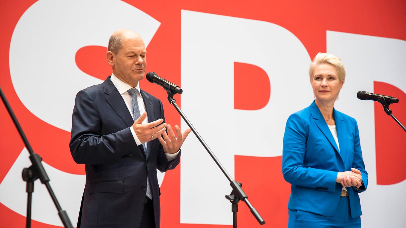 Manuela Schwesig und Olaf Scholz: Die Ministerpräsidentin gilt auch in der Bundes-SPD als große Hoffnung.