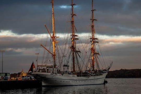 Pressetermin auf der "Gorch Fock"