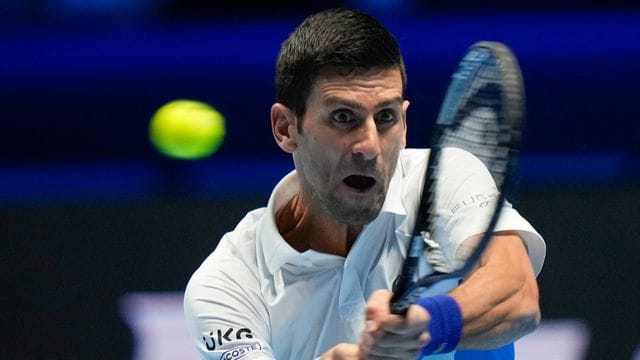 Steht bei den ATP Finals in Turin vorzeitig im Halbfinale: Novak Djokovic. Steht bei den ATP Finals in Turin vorzeitig im Halbfinale: Novak Djokovic.