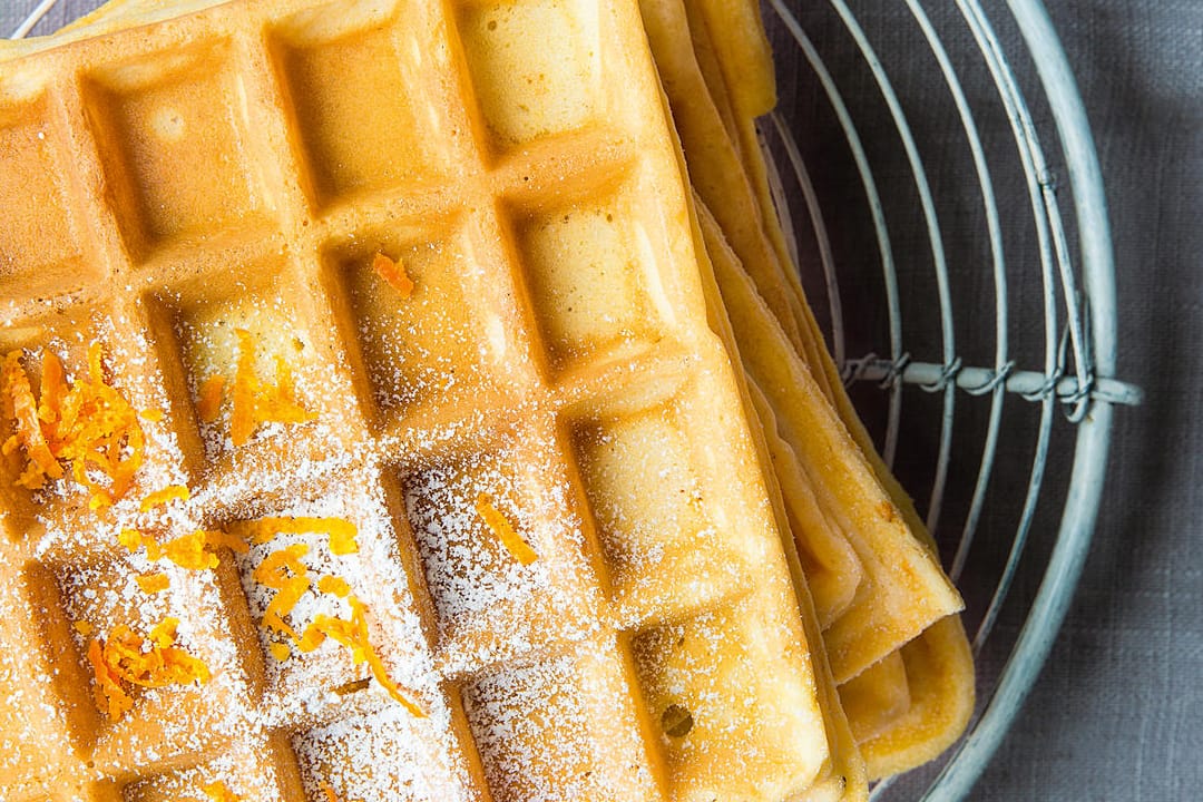 Belgische Waffel: Sie eignet sich mit ihren tiefen Waben gut zum Belegen.