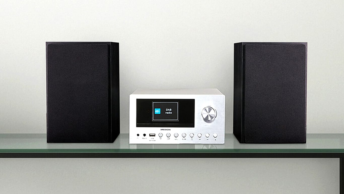 Für perfekten Stereo-Klang: Kompakte HiFi-Anlage von Medion für unter 100 Euro.