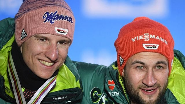 Starten ambitioniert in die Skisprung-Saison: Markus Eisenbichler (r) und Karl Geiger. Starten ambitioniert in die Skisprung-Saison: Markus Eisenbichler (r) und Karl Geiger.