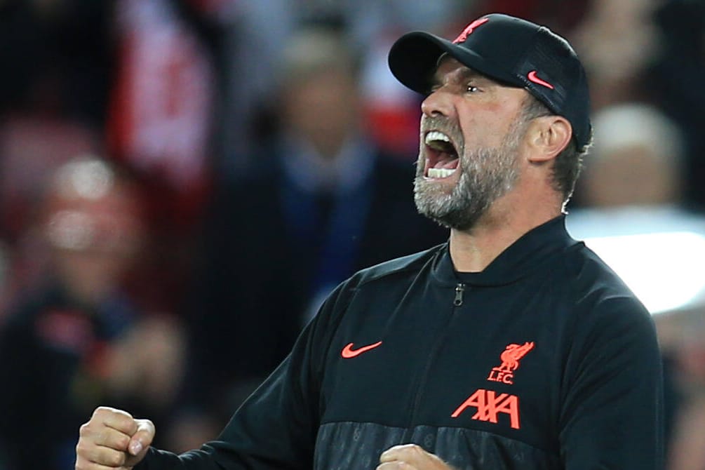Jürgen Klopp jubelnd: Solche Bilder des Liverpool-Trainers werden auch künftig über den US-Sender NBC flimmern.