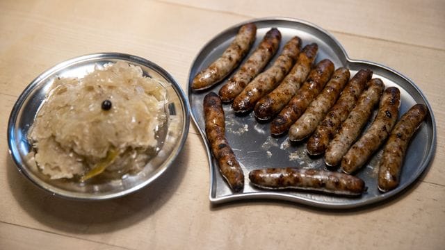 Nichts für Vegetarier: Nürnberger Bratwürste.