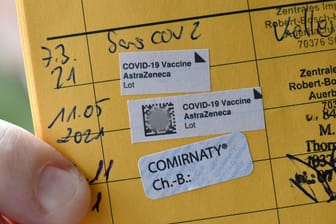Eine Frau zeigt ihnen Impfpass nach dritter erfolgter Booster-Impfung (Symbolbild): In Baden-Württemberg sind die Impfungen derzeit gefragt.