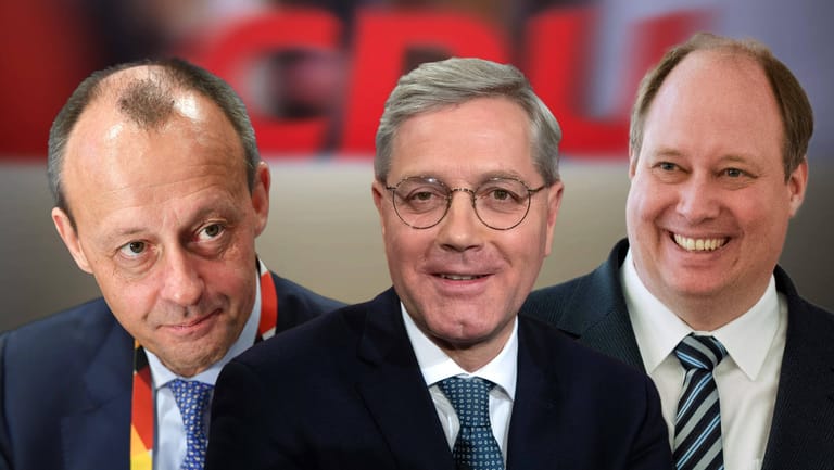 Friedrich Merz, Norbert Röttgen und Helge Braun: Die drei Politiker bewerben sich um den CDU-Vorsitz.