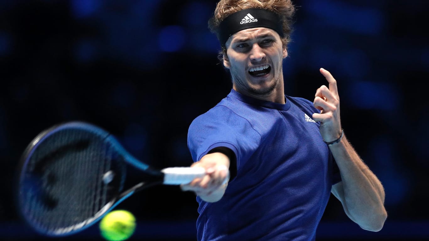 Energieleistung gegen den Weltranglistenersten: Sascha Zverev im Match gegen Novak Djokovic.