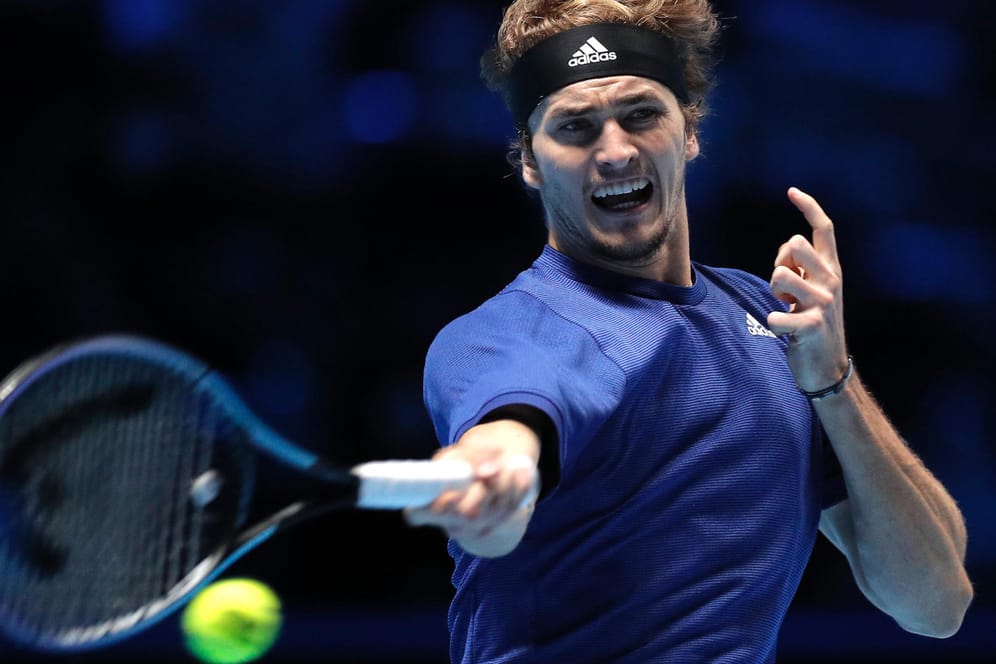 Energieleistung gegen den Weltranglistenersten: Sascha Zverev im Match gegen Novak Djokovic.