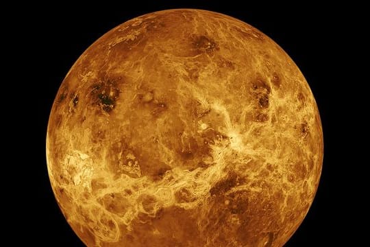 Die Venus: Der Planet ist ähnlich groß wie die Erde.