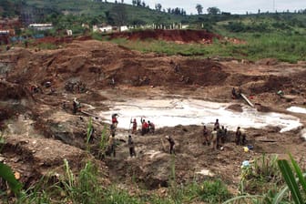 Eine Goldmine im Kongo (Archiv): Die ehemalige Kolonie ist reich an Bodenschätzen wie Kupfer, Cobalt, Gold und Diamanten.