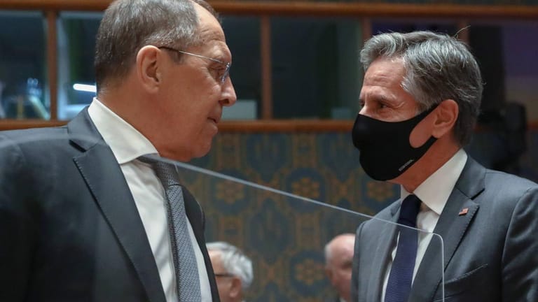 Treffen der UN im September: US-Außenminister Antony Blinken (r.) traf auf seinen russischen Kollegen Sergey Lavrov - ein Treffen der Präsidenten ist in Planung.
