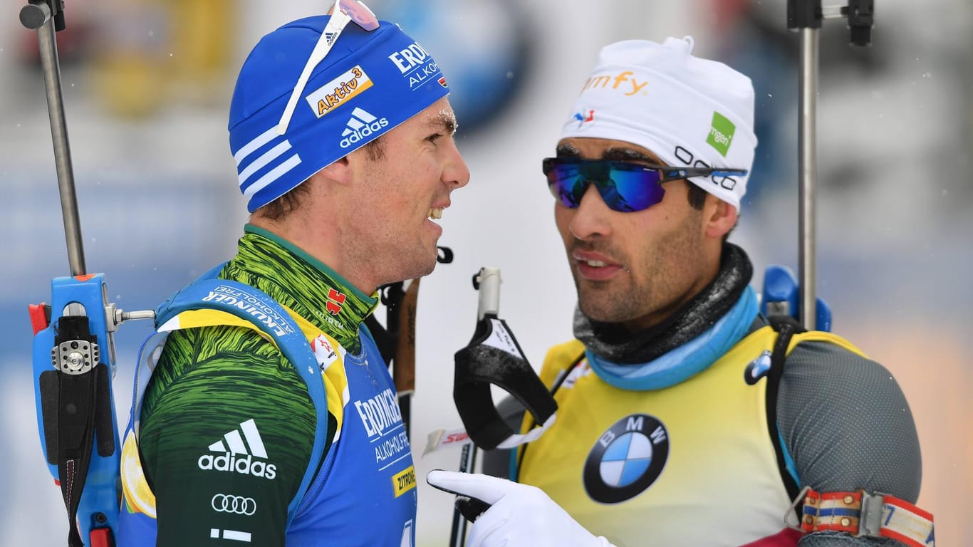 Im Sport große Rivalen, privat Freunde: Simon Schempp (l.) und der Franzose Martin Fourcade.