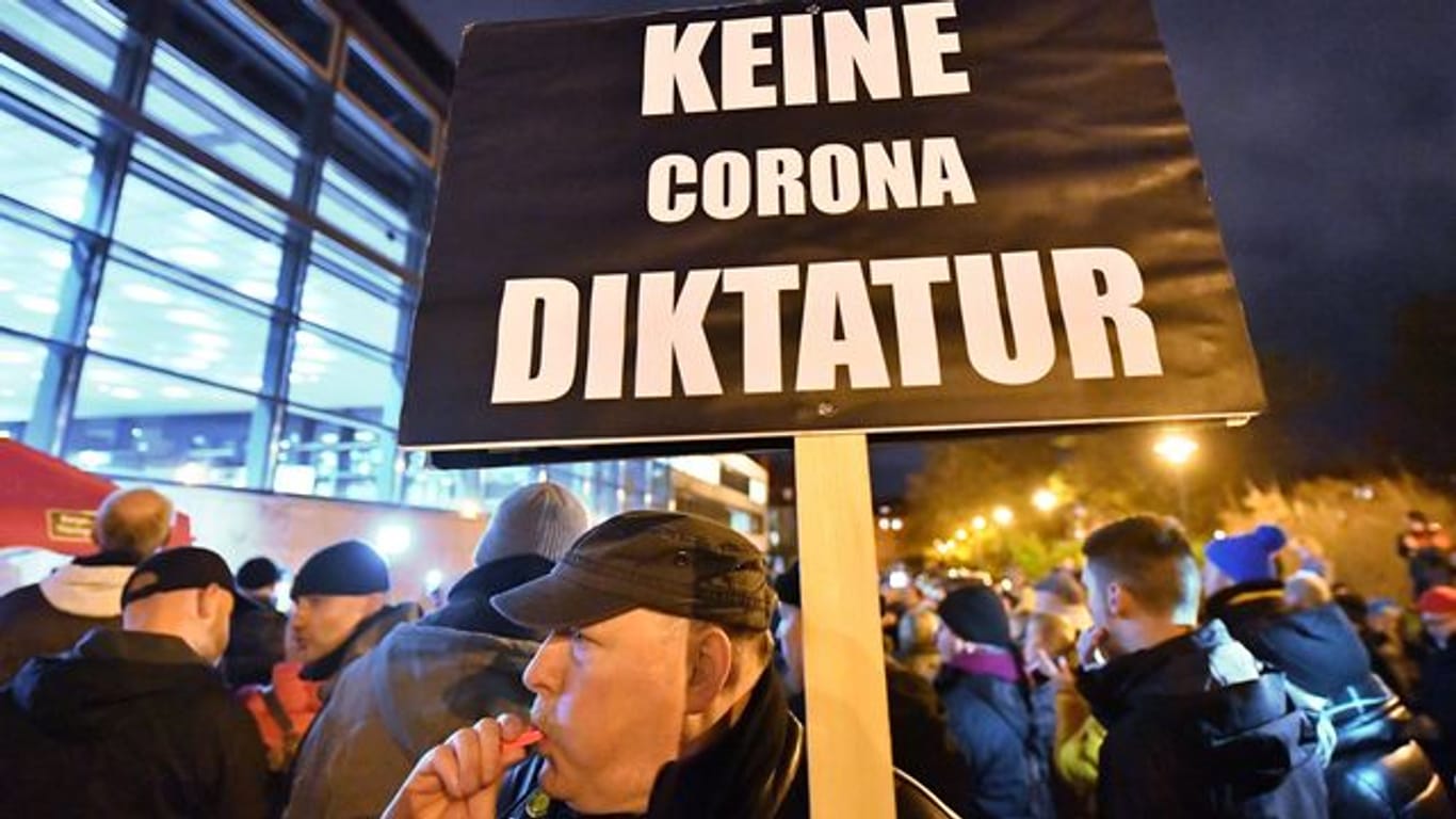 Corona-Demo in Erfurt