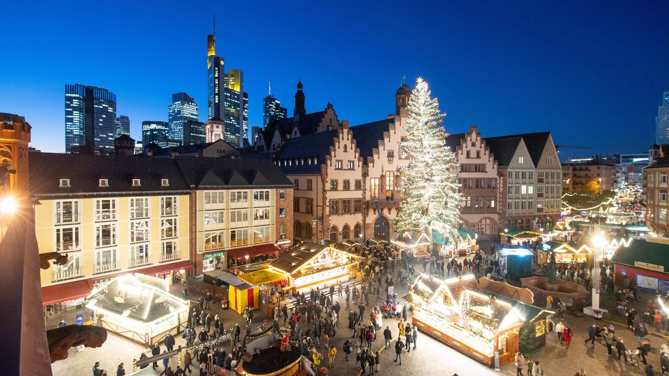 Weihnachtsmarkt in Frankfurt am Main: Der Inzidenzwert steigt weiter.